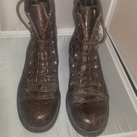 Bally Crocodile Lace-Up Boot - Picture 2 of 11